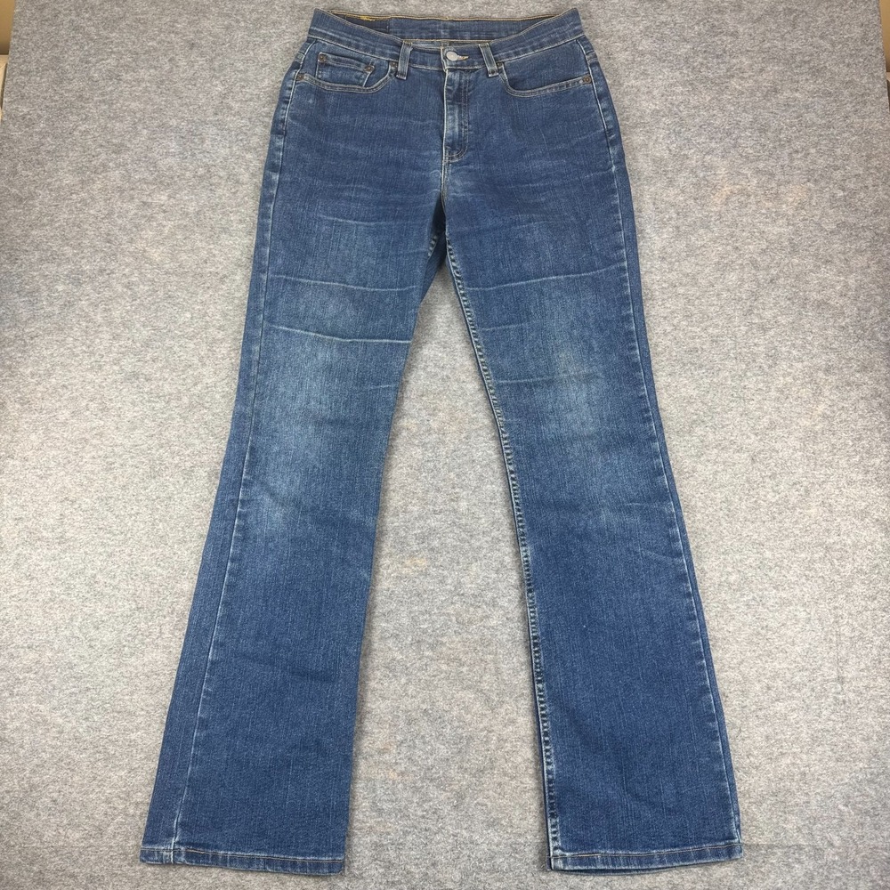 VTG Levi's 515 Boot Cut Lower Rise Jeans 33" USA Made Denim Blue Womens 8 Long